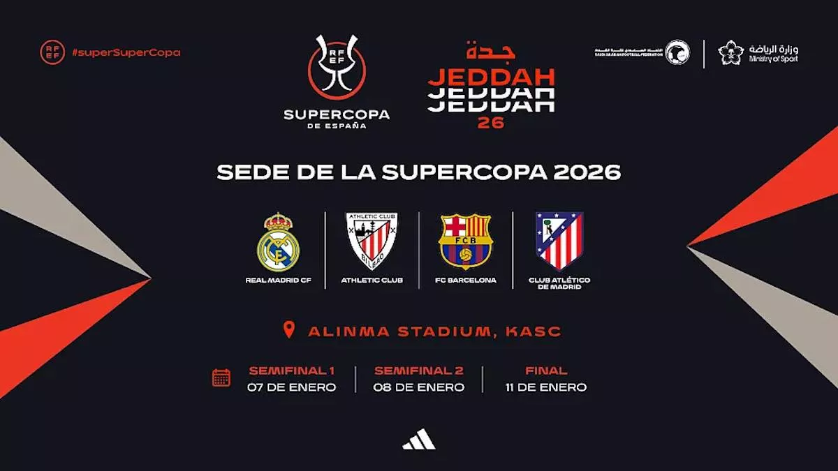 Calendario Supercopa de España de fútbol 2026