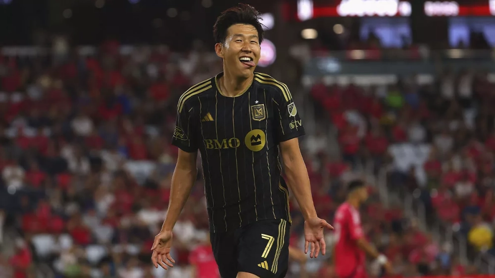 Heung-Min Son in a match with LAFC Heung-Min Son in a match with LAFC
