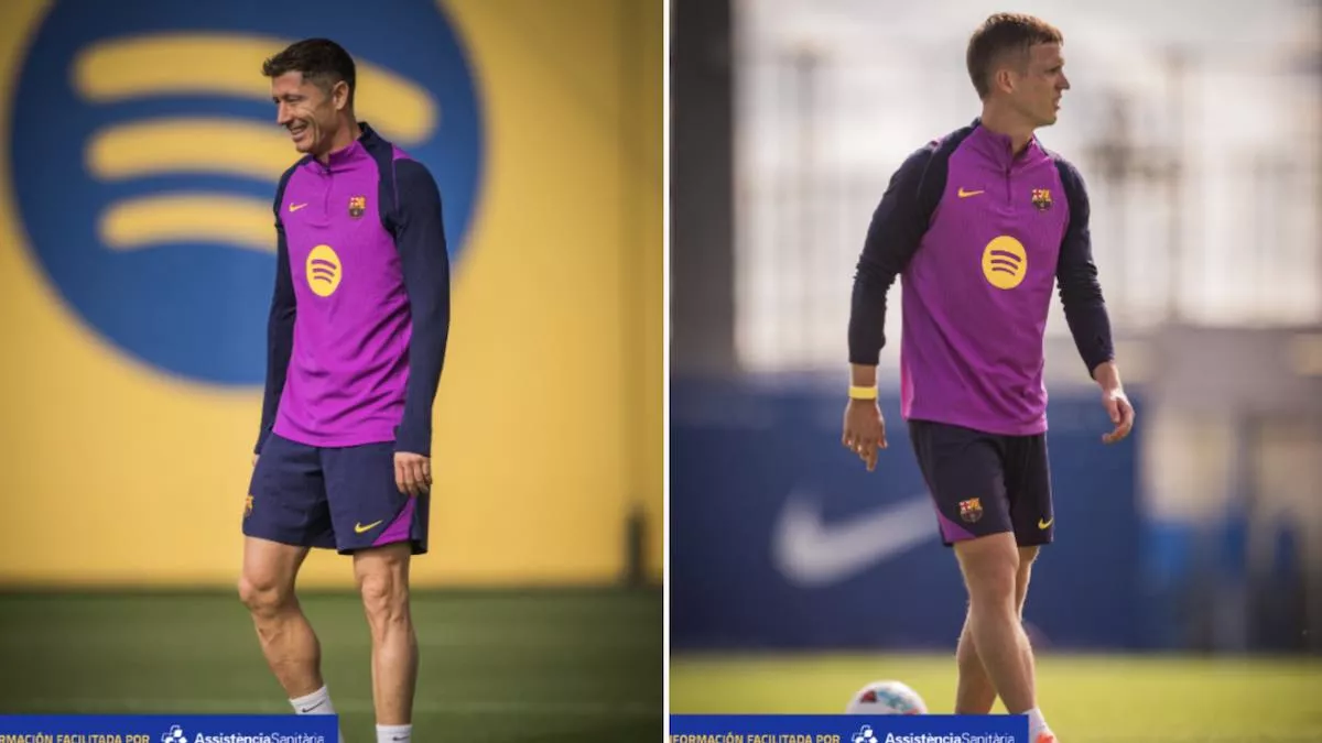 Lewandowski y Dani Olmo reciben el alta médica