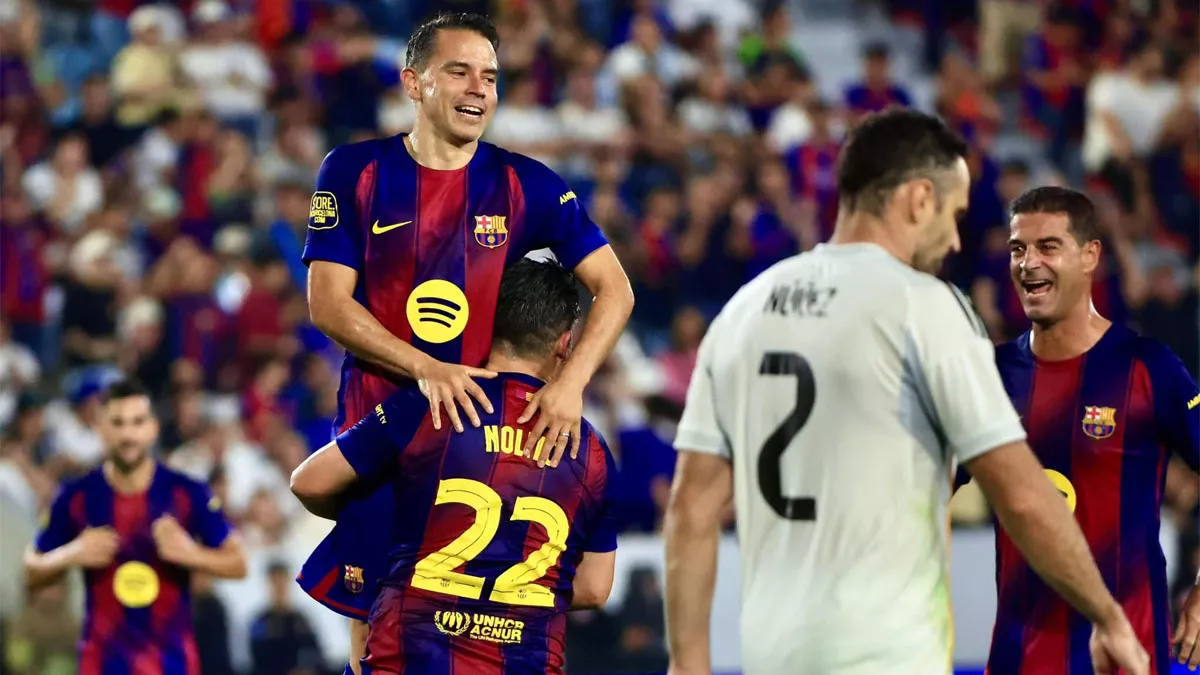 Los Barça Legends dominaron el Clásico ante el Real Madrid en El Salvador (2-0)