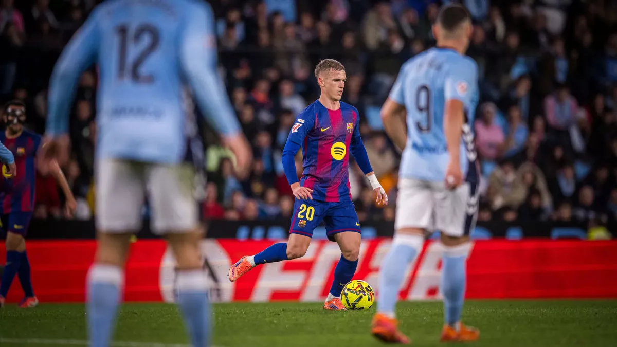 Dani Olmo volvió a la titularidad con un partido aceptable en Vigo