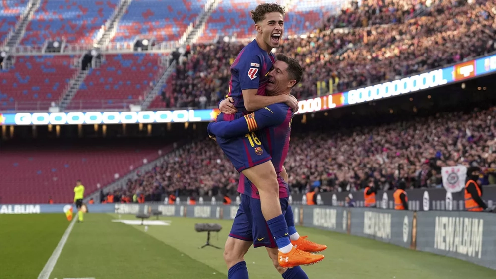 Fermín López celebrates his centenary with Barça with a goal and a great game