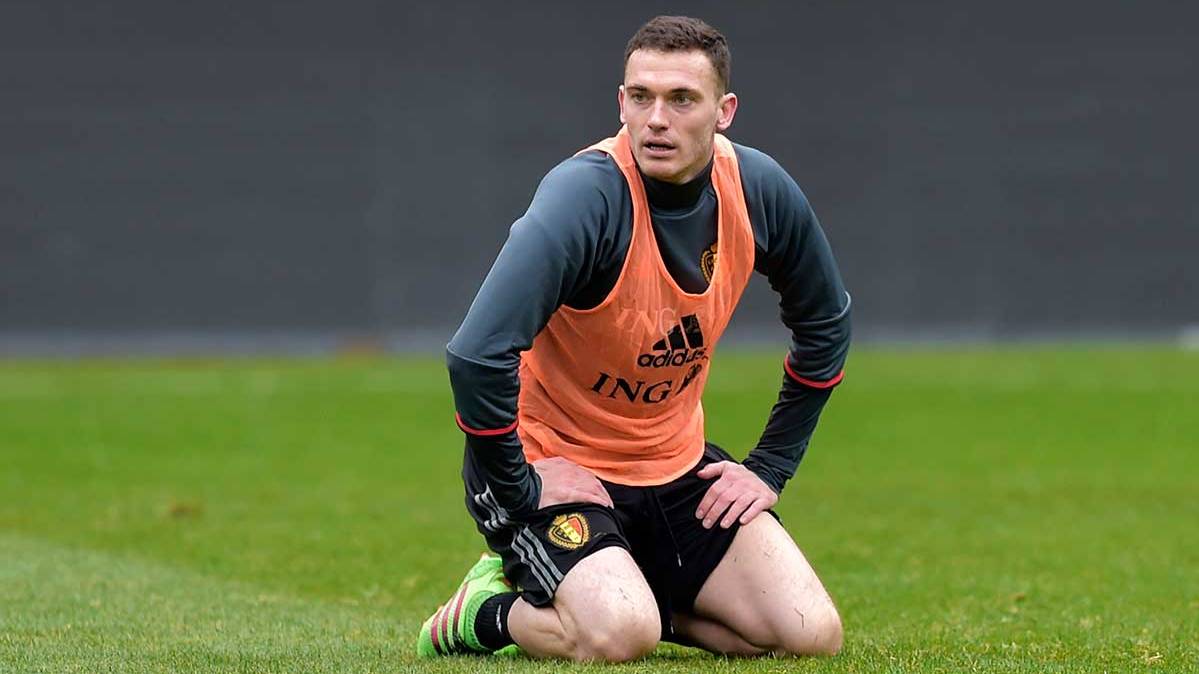 Thomas Vermaelen in a training with the selection of Belgium this 2016