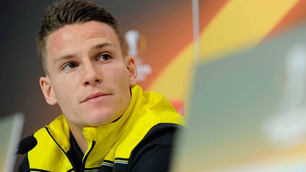 Kevin Gameiro, in a press conference with the Seville FC