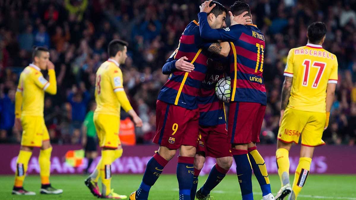 In front of the Sporting, the FC Barcelona reached the 102 goals in this League BBVA 2015-2016