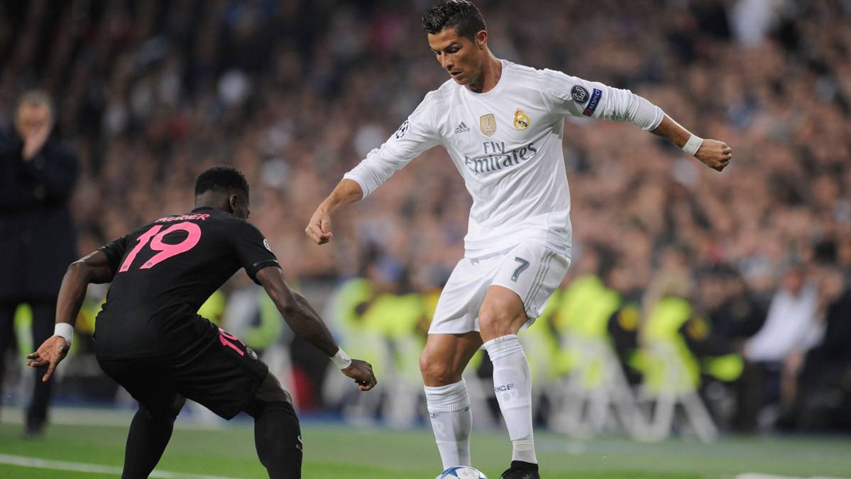Cristiano Ronaldo, encarando to Serge Aurier against the PSG