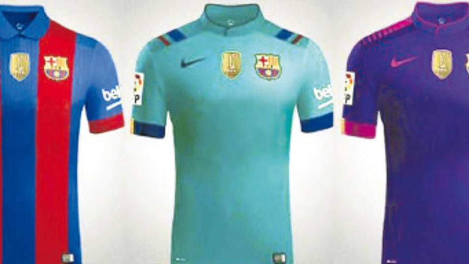Las tres camisetas del Barça para la próxima temporada