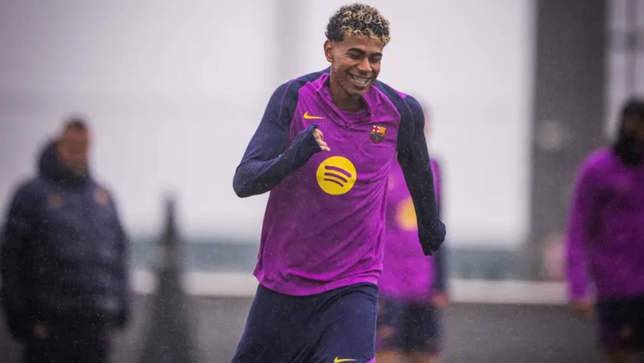 Lamine Yamal is ready for the derby after missing Thursday's training session