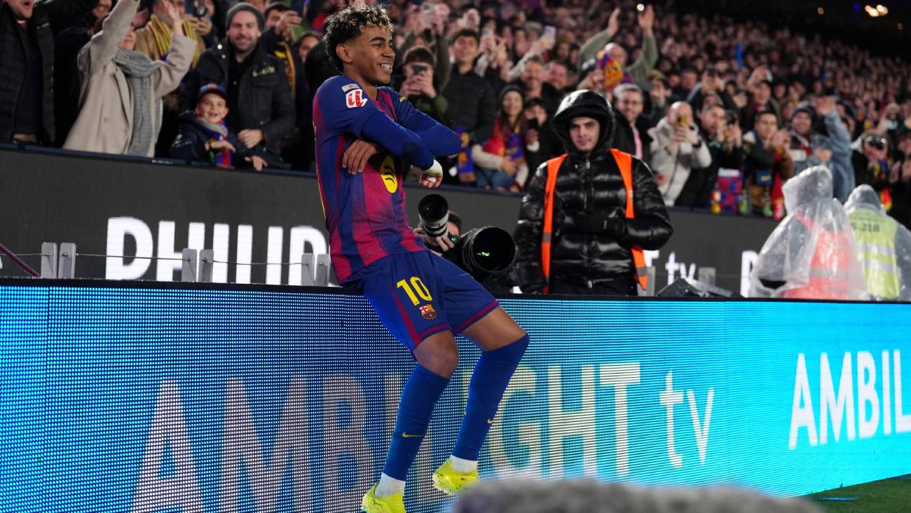 Lamine Yamal cerró el triunfo del Barça ante Oviedo con el golazo de la temporada