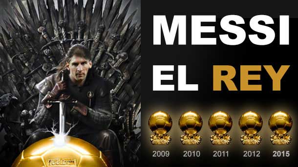 The Argentinian star of the fc barcelona raised the balloon of gold 2015