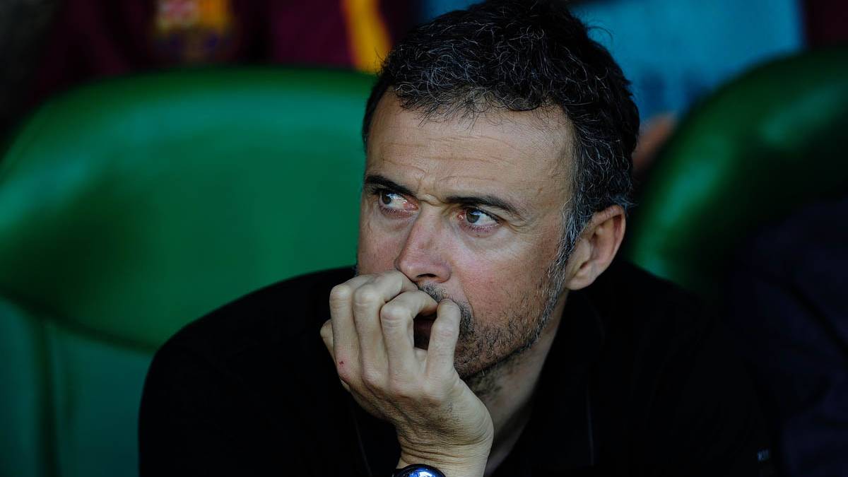 Luis Enrique, in the bench of the Barça against the Betis