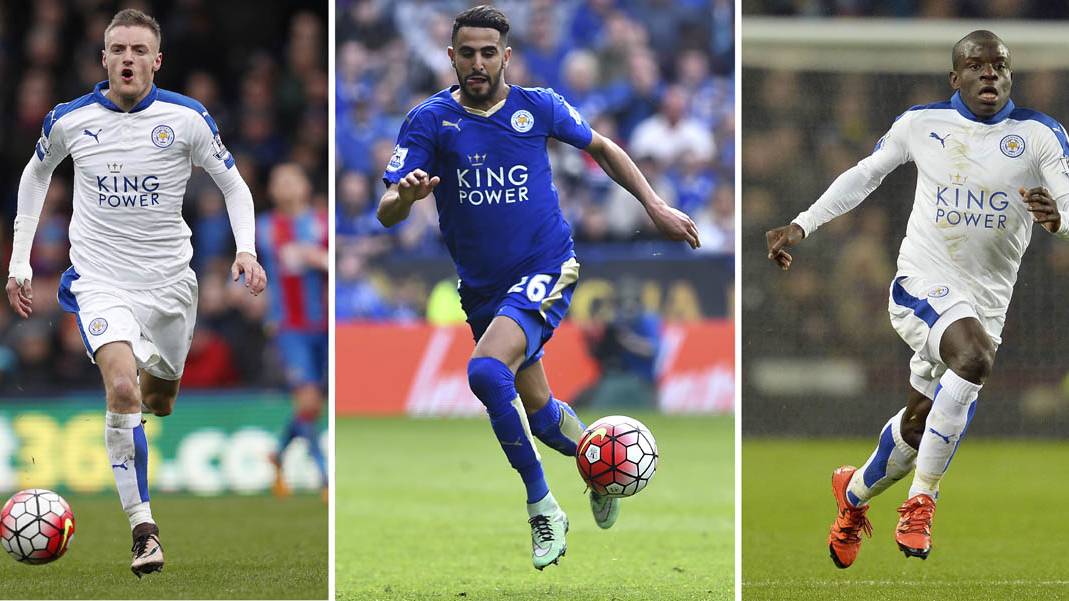 Vardy, Mahrez, y Kanté, tres jugadores del Leicester muy interesantes