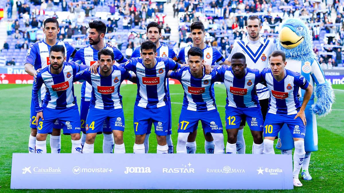 Last alignment of the RCD Espanyol in League BBVA 2015-16