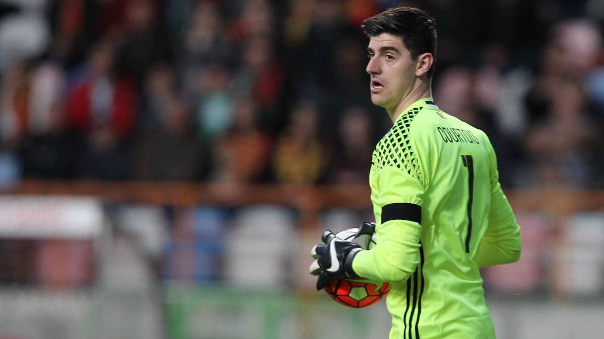 Thibaut Courtois, in a party of this season with Chelsea