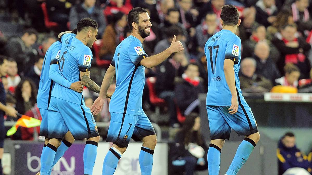 Burn Turan, celebrating a goal to the Athletic with his mates