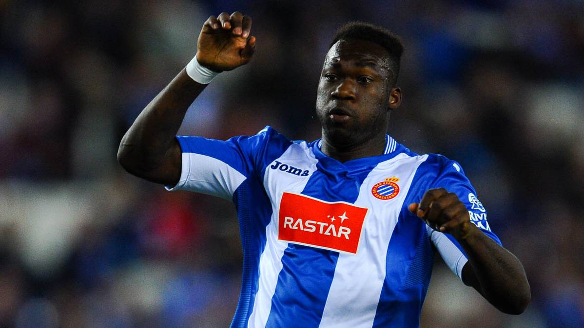 Felipe Caicedo, in a party of this season with the Espanyol