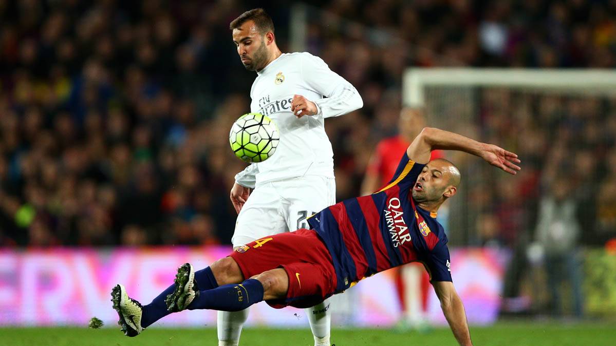 Mascherano, in an action of the last Classical against the Real Madrid
