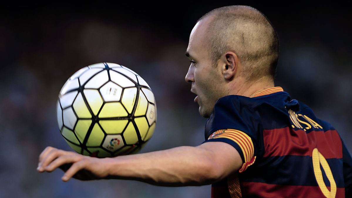 Andrés Iniesta, in the last party contested by the Barça
