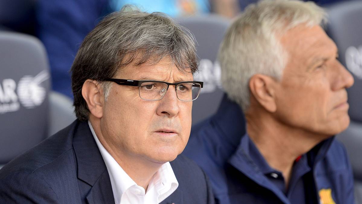 Gerardo Martino, in the bench of the Barça in an image of archive