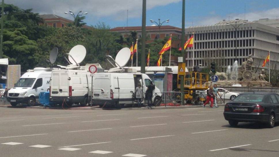 Image of Cibeles prepared in case the Real Madrid gave the surprise