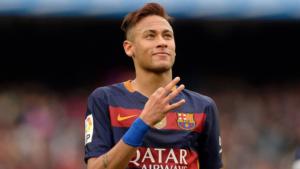 Neymar, in a party of this season with the Barça