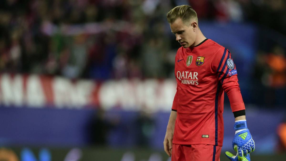 Ter Stegen, in a party of this season with the Barça
