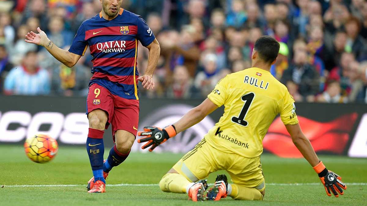 Gerónimo Rulli in a party this 2015-2016 in front of the FC Barcelona