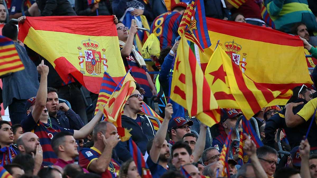 El sector del FC Barcelona en la final de la Copa del Rey entre Barça y Sevilla
