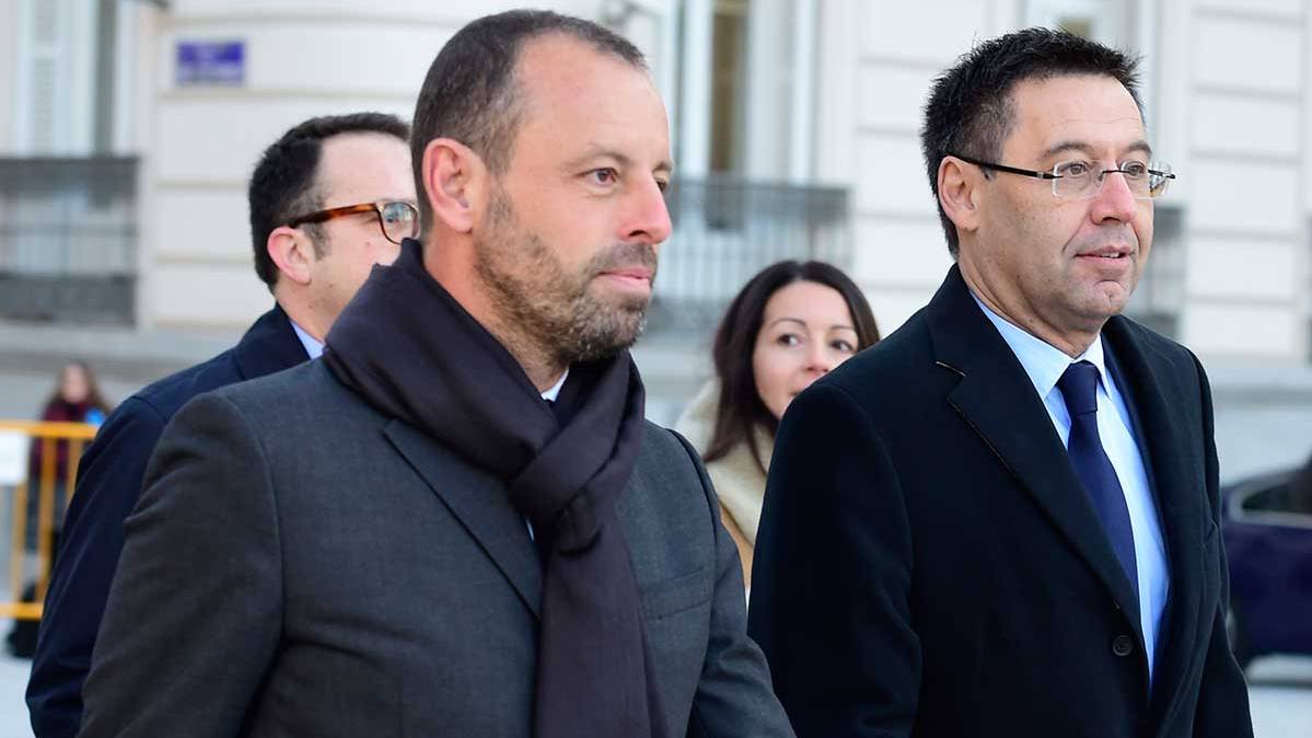 Sandro Rosell and Bartomeu, in the National High Court declaring by the Case Neymar
