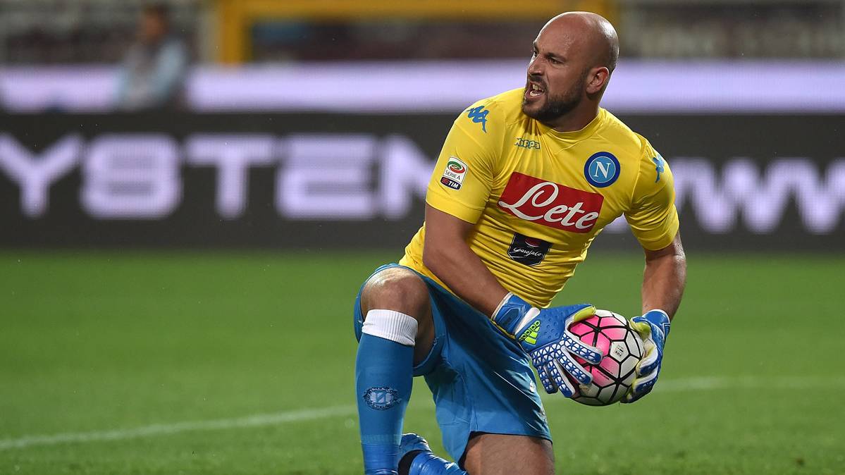 Pepe Reina, in a party of this season with the Naples