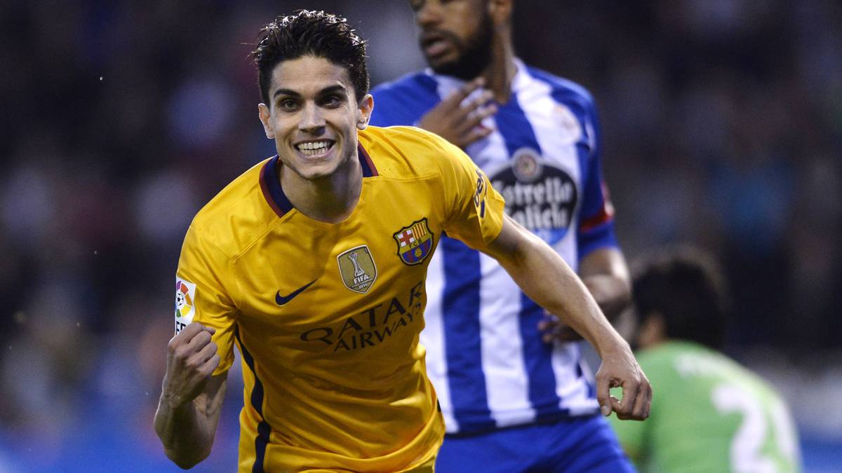 Marc Bartra, just after marking a goal to the Sportive