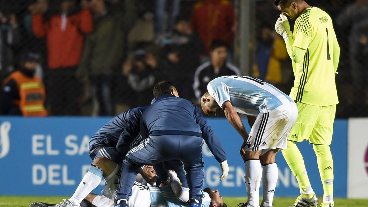 Leo Messi suffered an important hit against Honduras