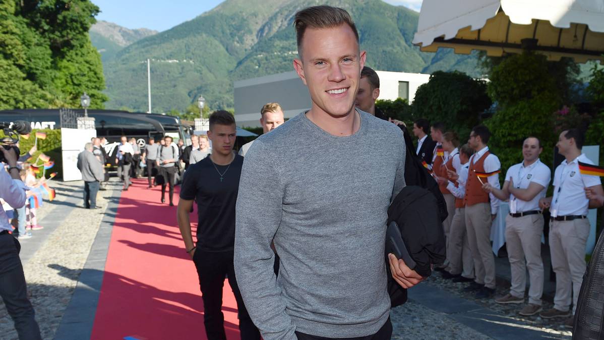 Marc-André Ter Stegen, after arriving to the hotel of concentration of Germany