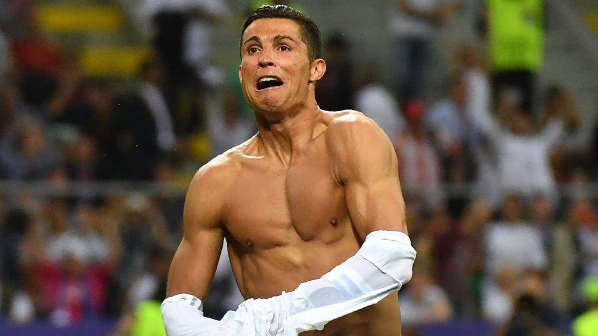 Cristiano Ronaldo, celebrando el último penalti anotado