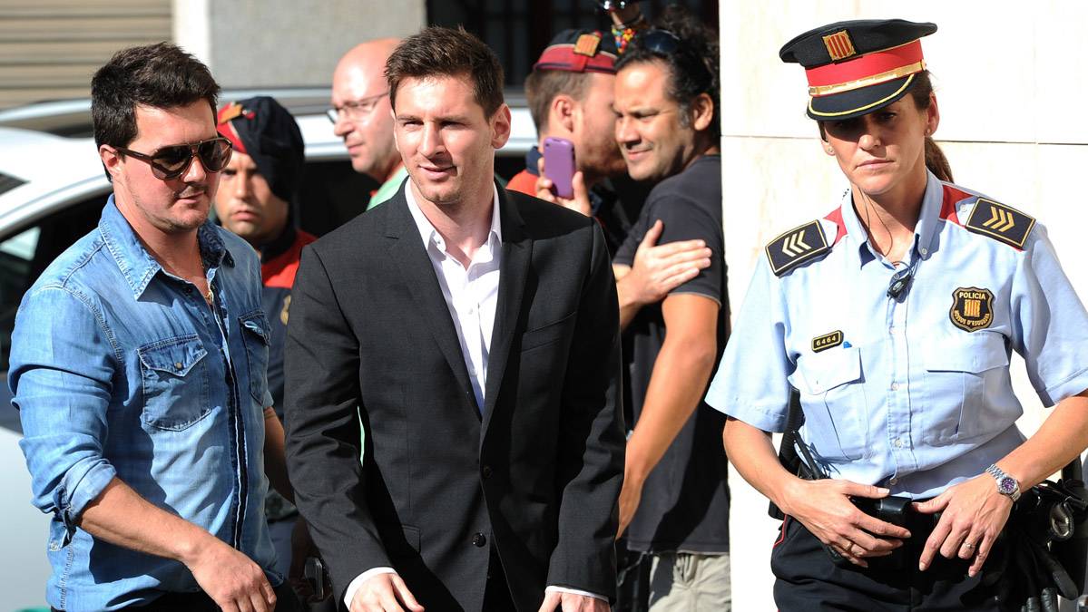 Leo Messi, during the trial of 27 September 2013