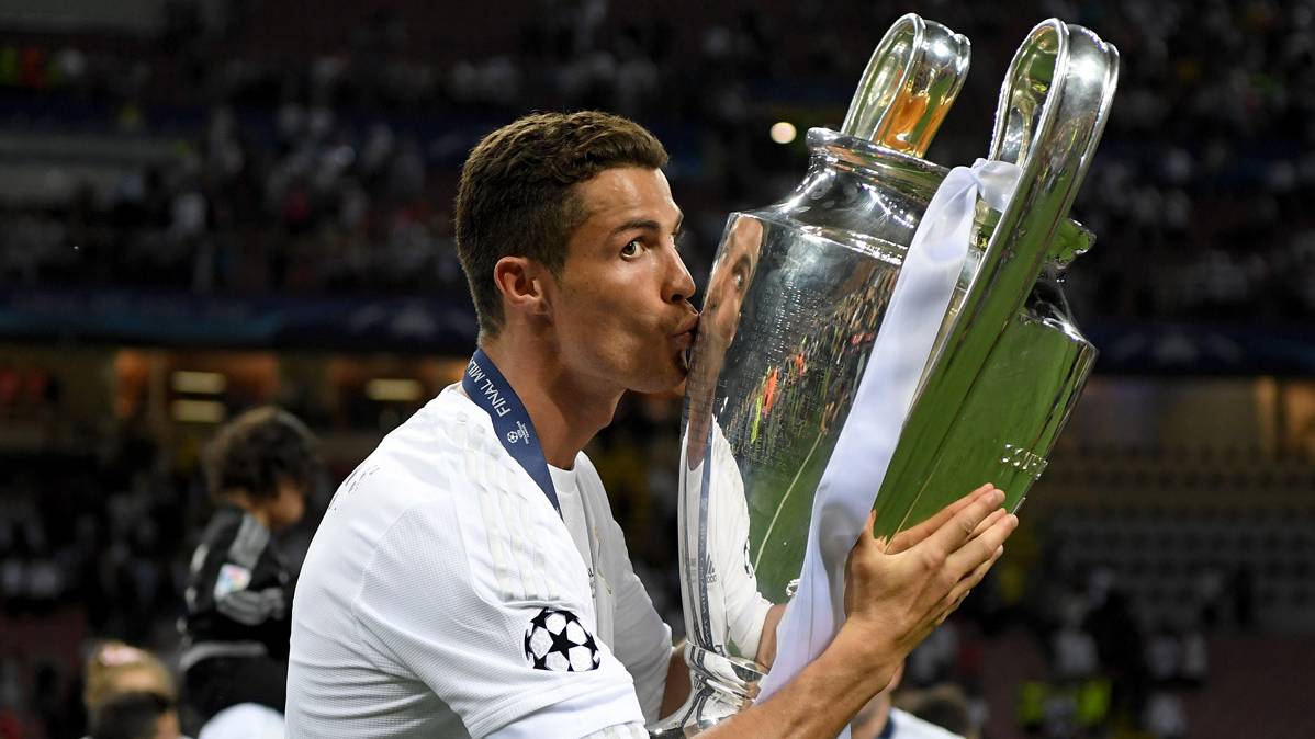 Cristiano Ronaldo, after having won the Champions 2015-16
