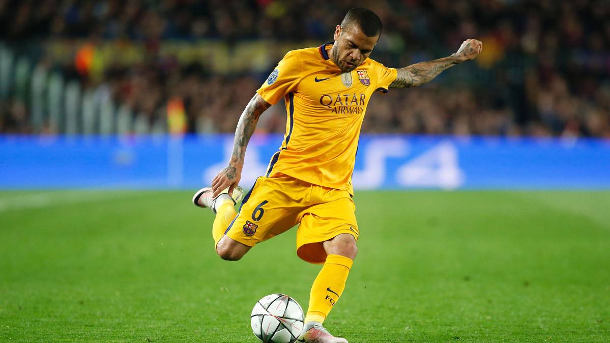 Dani Alves, in a party of this season with the Barça