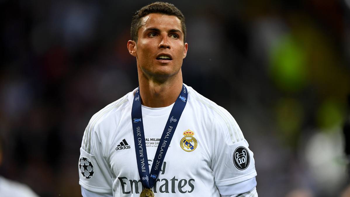 Cristiano Ronaldo, after winning the UEFA Champions League