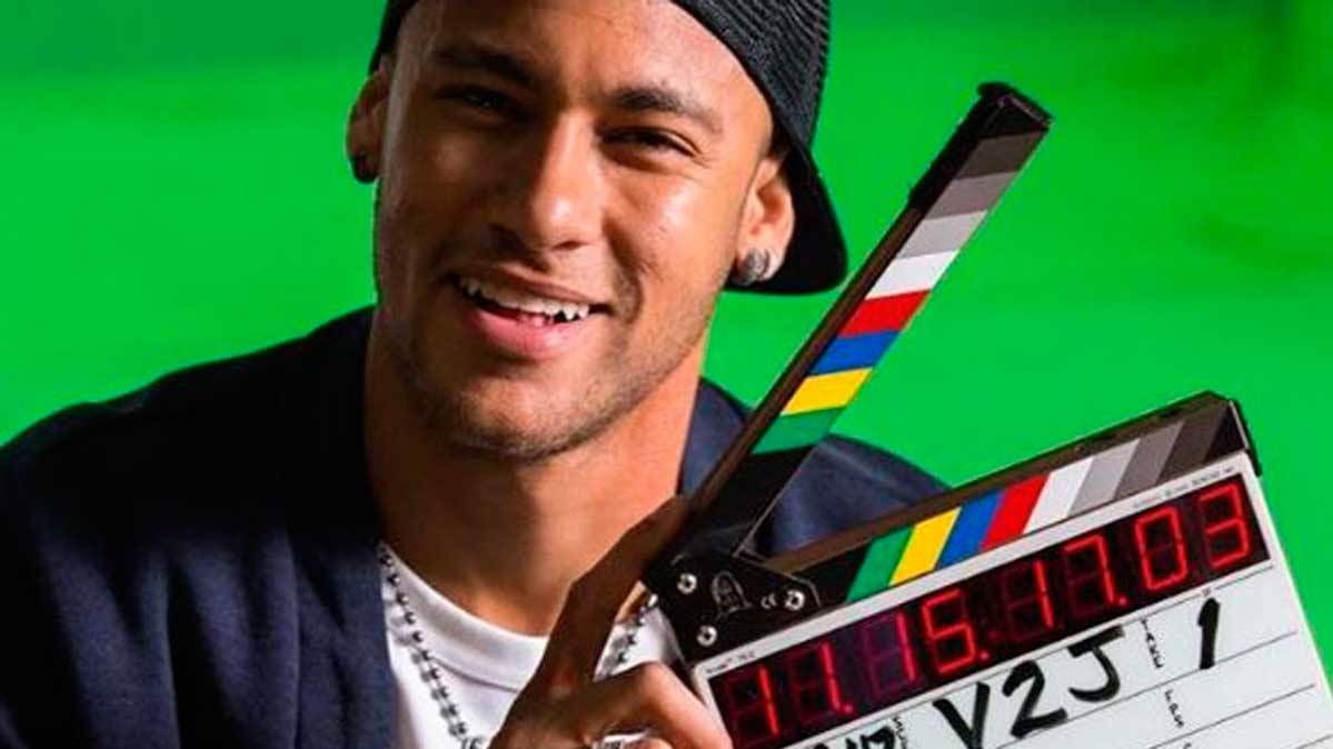 Neymar Júnior en el rodaje de la película de Vin Diesel