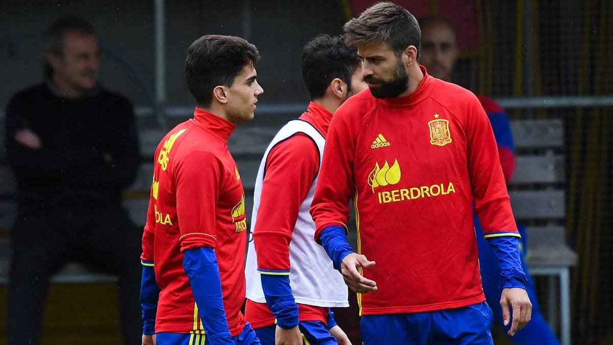 Marc Bartra and Gerard Hammered in the concentration of the Spanish selection