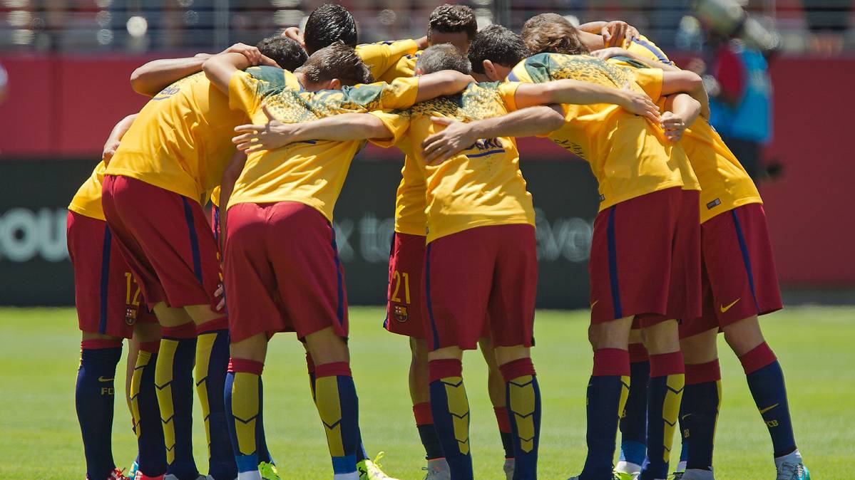 The FC Barcelona, mentalizándose before a party of pre-season