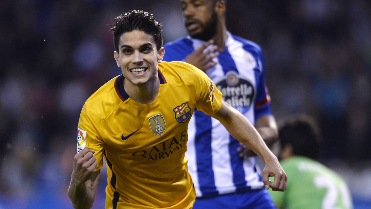 Marc Bartra, just after marking a goal to the Sportive