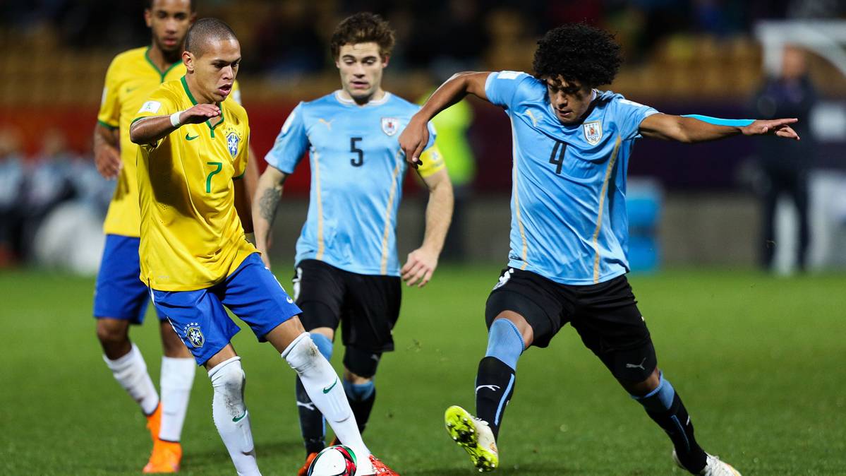 Mauricio Lemos, during a party with the Sub-20 of Uruguay