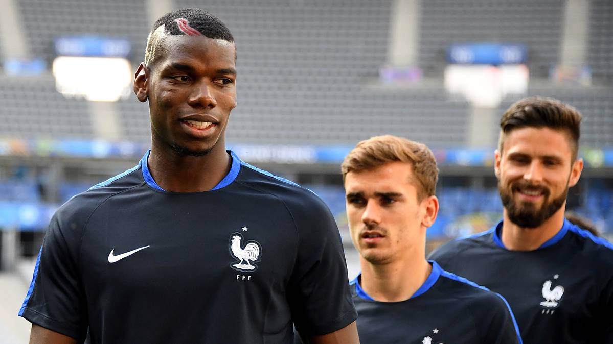Paul Pogba, training with the selection of France