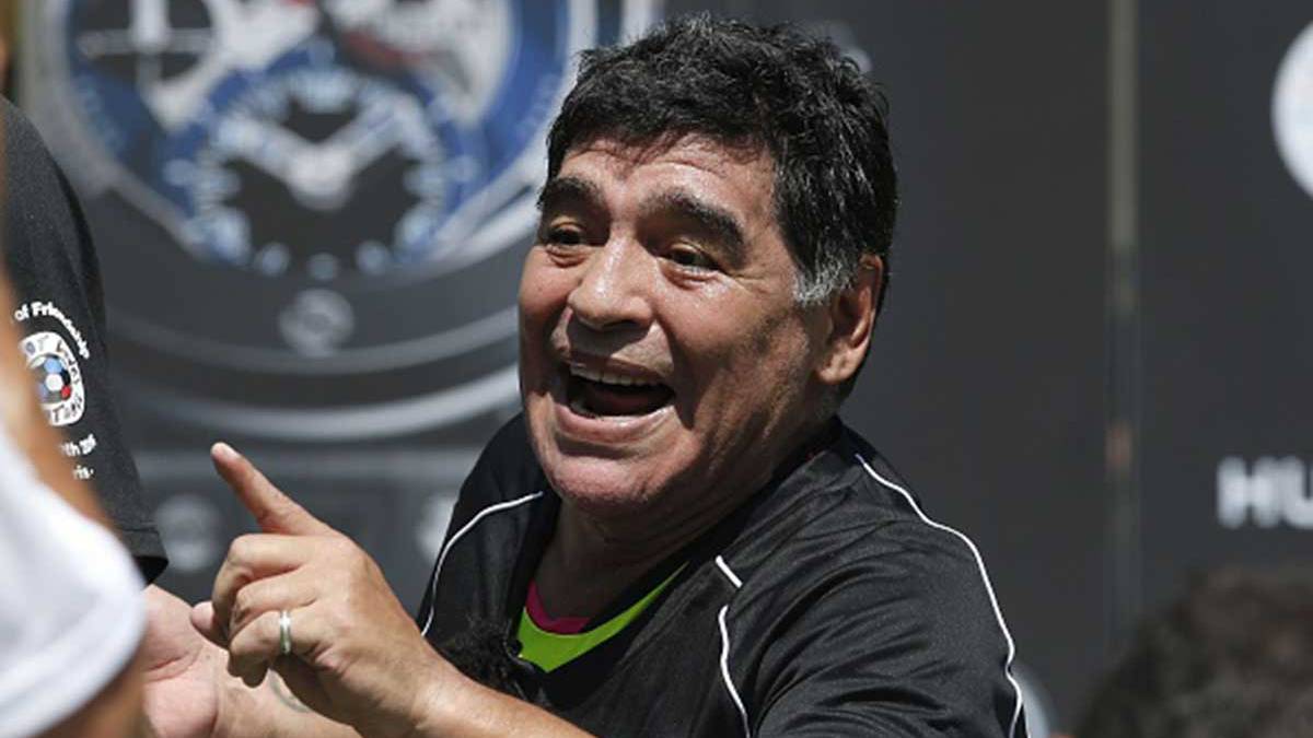 Diego Armando Maradona in a photo of archive
