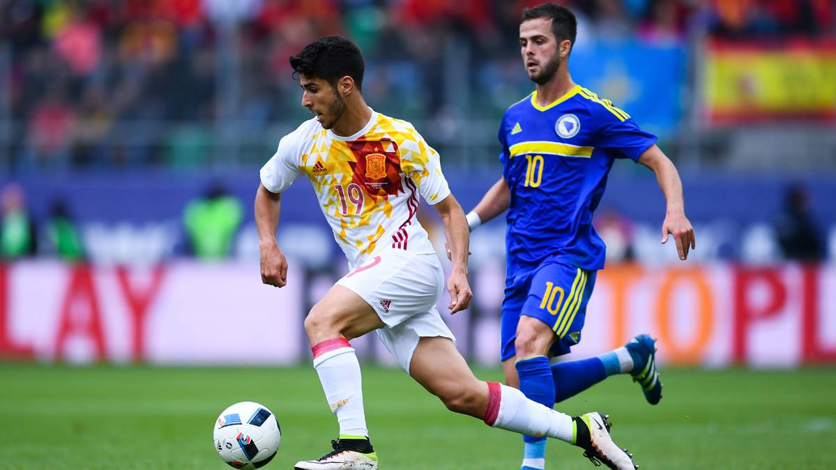 Miralem Pjanic, during a friendly contested against Spain