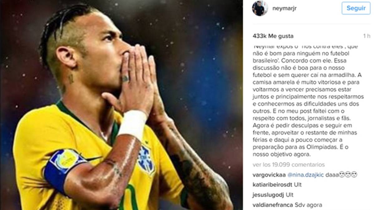 La nueva publicación que ha lanzado Neymar en Instagram
