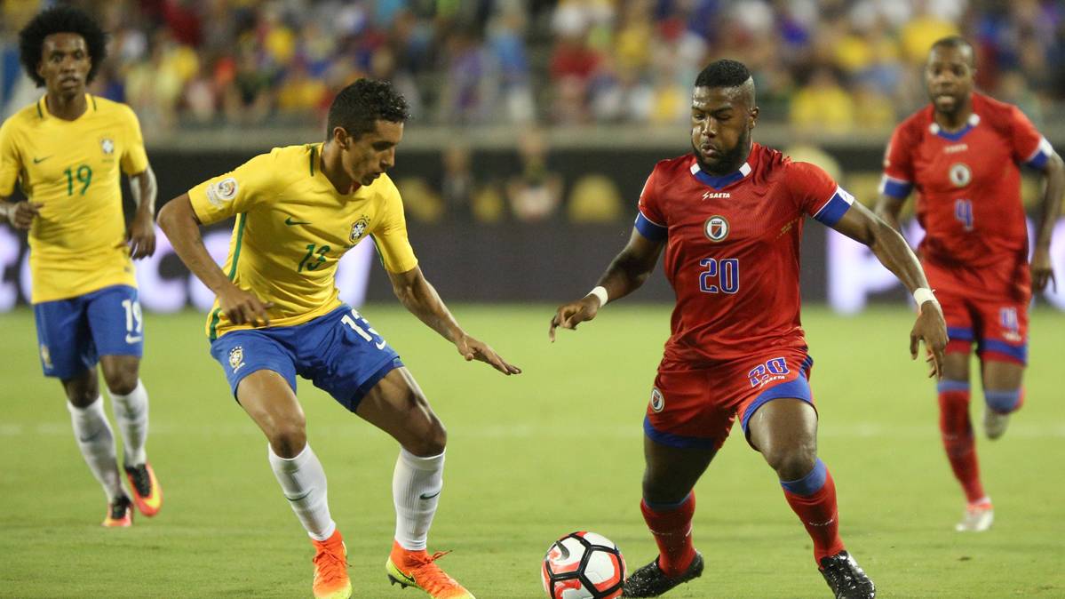 Marquinhos, during a party against the selection of Haiti