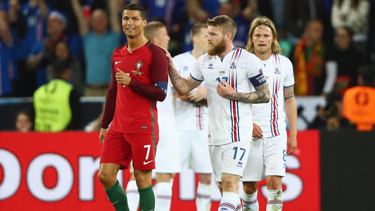 Cristiano Ronaldo, tras una ocasión errada contra Islandia