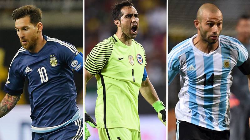 Leo Messi, Claudio Bravo y Javier Mascherano jugarán la final de Copa América